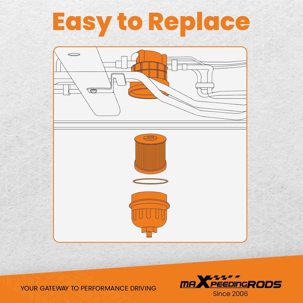 maXpeedingrods 134001 Fuel Filter Housing Cap for Duramax 6.6L L5P 2017-2020, for GMC Chevy Silverado Sierra 2500HD 3500HD, for 2014-2019 Cruze 2.0L