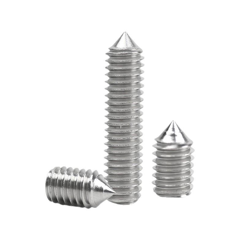 DIN914 Stainless Steel Pointed Tip Hex Headless Set Screw M2-M16