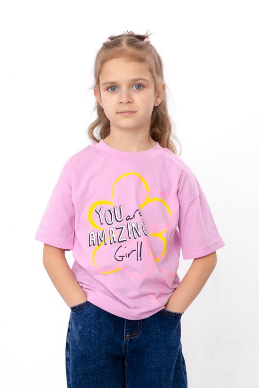 Girls' T-Shirt – Floral Motif & Lettering, Summer 6414-001-33-5-3 HC