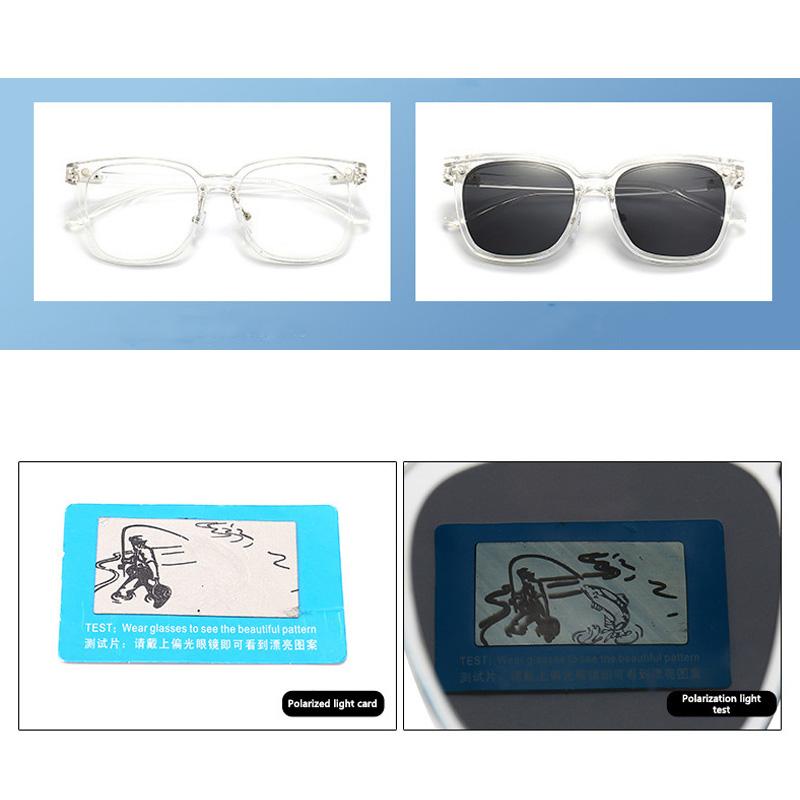 2 In 1 Clip On Glasses Transparent Frame Women Brand Design Clips Sunglasses Men Prescription Eyeglasses