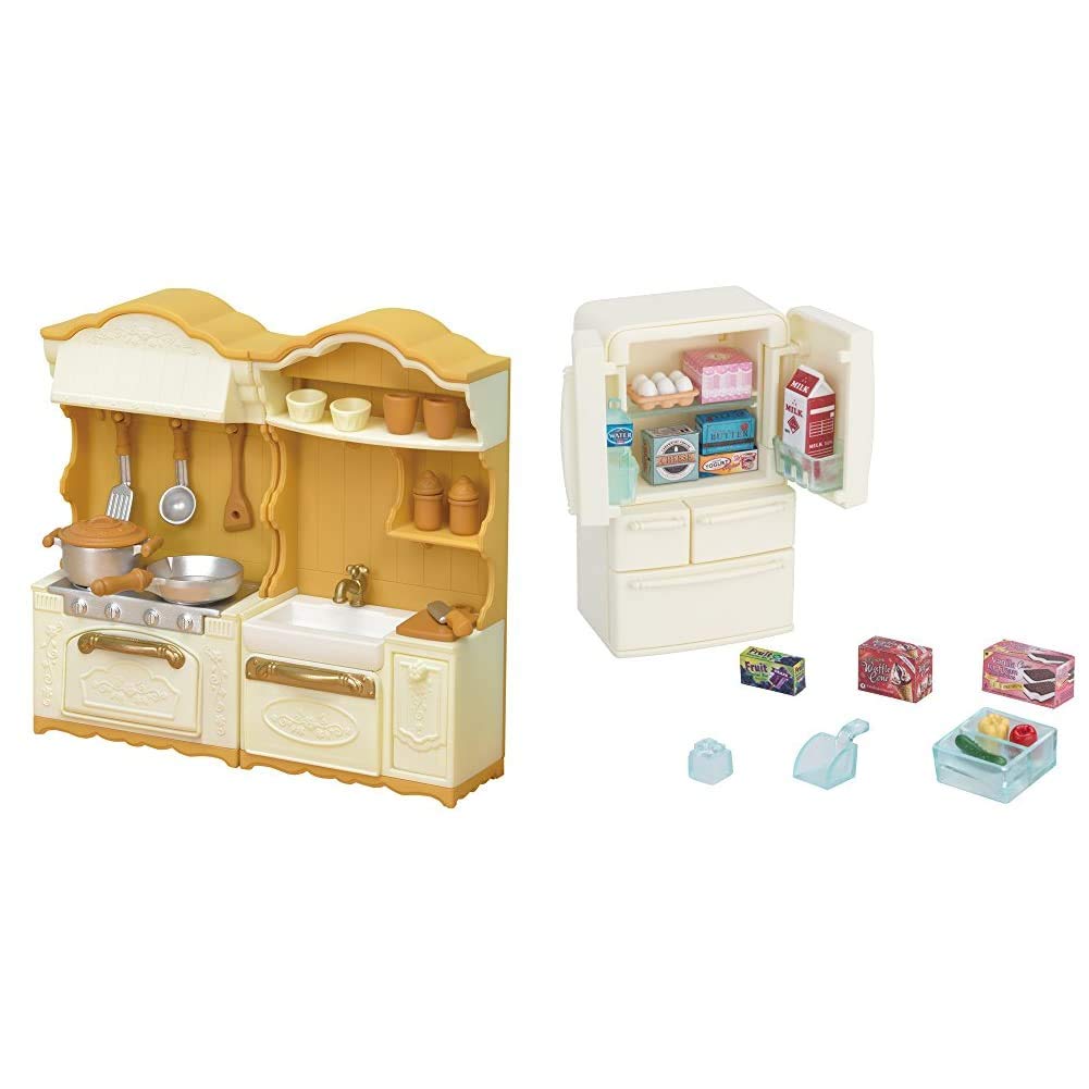 Sylvanian Families Furniture Kitchen StoveSink Set C-420 Refrigerator (5 Doors) C-422