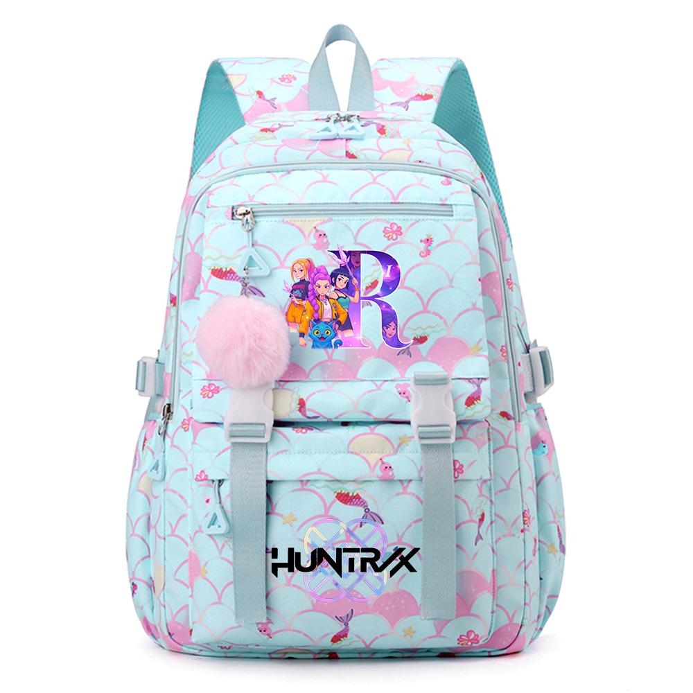 26 English Letters Printed Backpack Large Capacity Bookbag Student Boy Girl Schoolbag Outdoor Large Capacity Waterproof Sports Laptop Travel Bag
