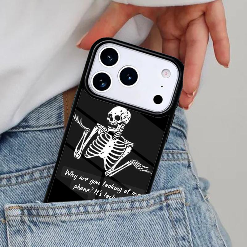 Ästhetische Skelett-Handyhülle für iPhone 16e 15 14 13 12 17 Pro Max Plus Air 17pro Hülle Coque