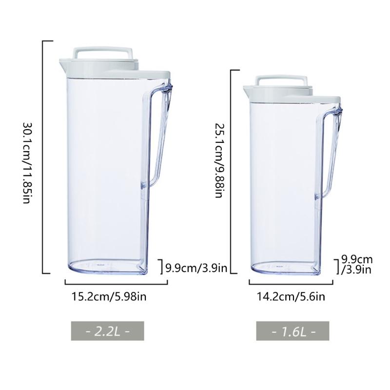 Drink Container With Leakproof Secure Screw Lid Heatproof Plastic Pitcher For Kitchen Outdoor Beverage Bottle Family Use