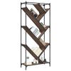 Vidaxl Regał, Brązowy Dąb 79X30X180 Cm Materiał Drewnopochodny I Metal