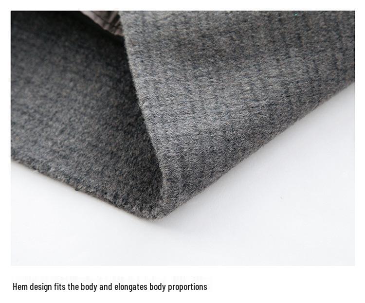 Men's Stylish Double-Sided Cashmere Coat: Modern Lapel Wool Jacket for Young and Middle-Aged