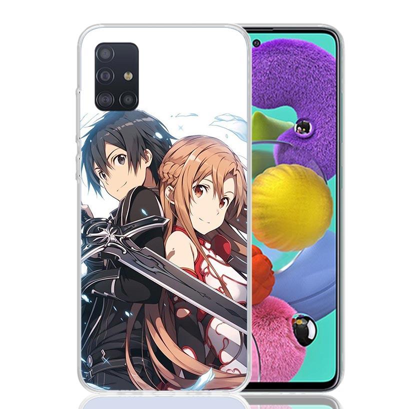 Anime Sword Art Online SAO Phone Case For Samsung Galaxy A52 A32 A22 A12 A02S A50S A30S A51 A31 AA71 Note 20 Ultra 10 S10 Plus G