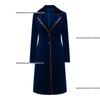 European Mid-length Velvet Trench Coat - 2025 Autumn/Winter Fashion, Elegant Women's Jacket