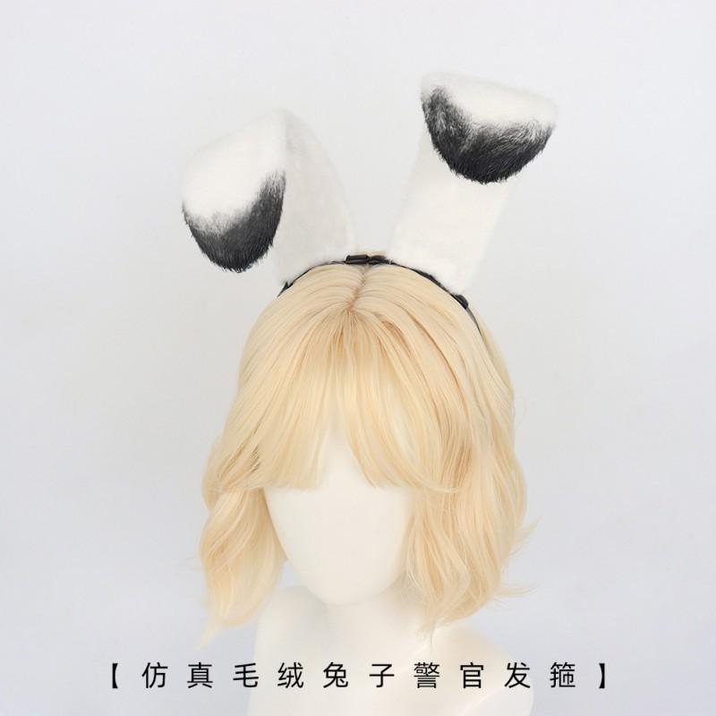 Fluffy Rabbit Ear Headband Cosplay Accessory Anime Conventions Cute Animal Ears Hair Hoop Women Men