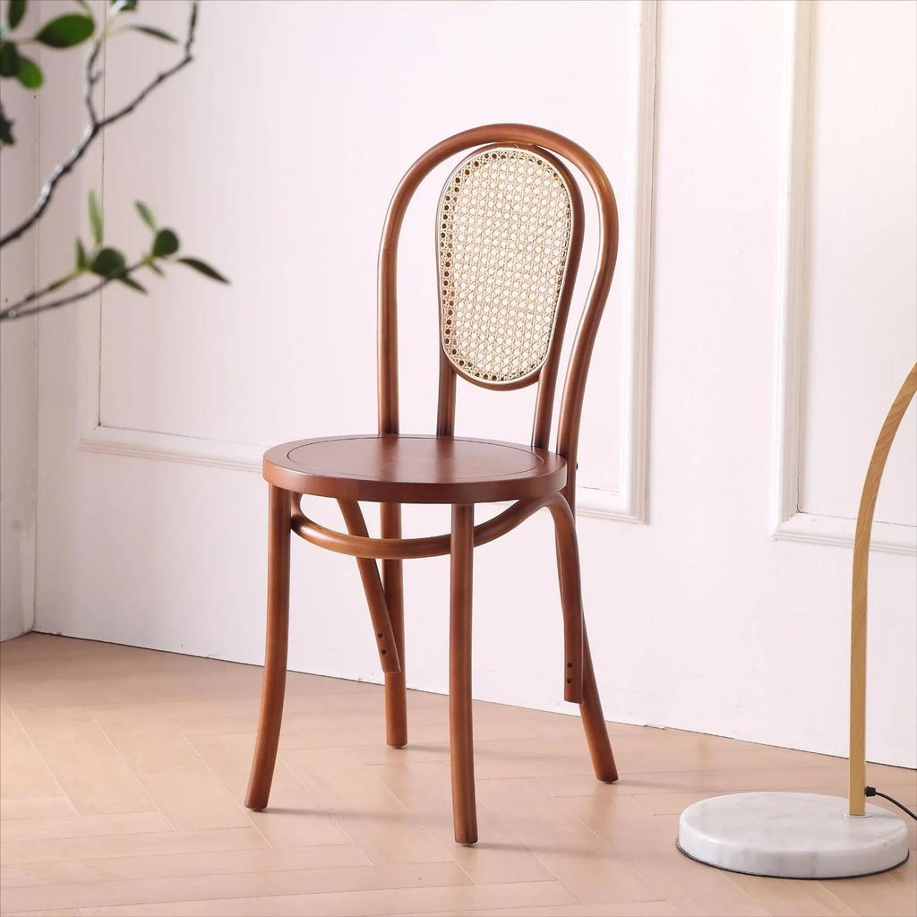 Nordic Rattan Chair for Living Room, Nordic Chairs, Vintage, Solid Wood, Medieval Design, Dining Room Chairs, Cafe and Hotel