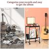 Record Player Table,2 Tier Record Player Stand,Vinyl Record Stand Storage with 4 Wheels, Turntable Stand for Bedroom Living Room