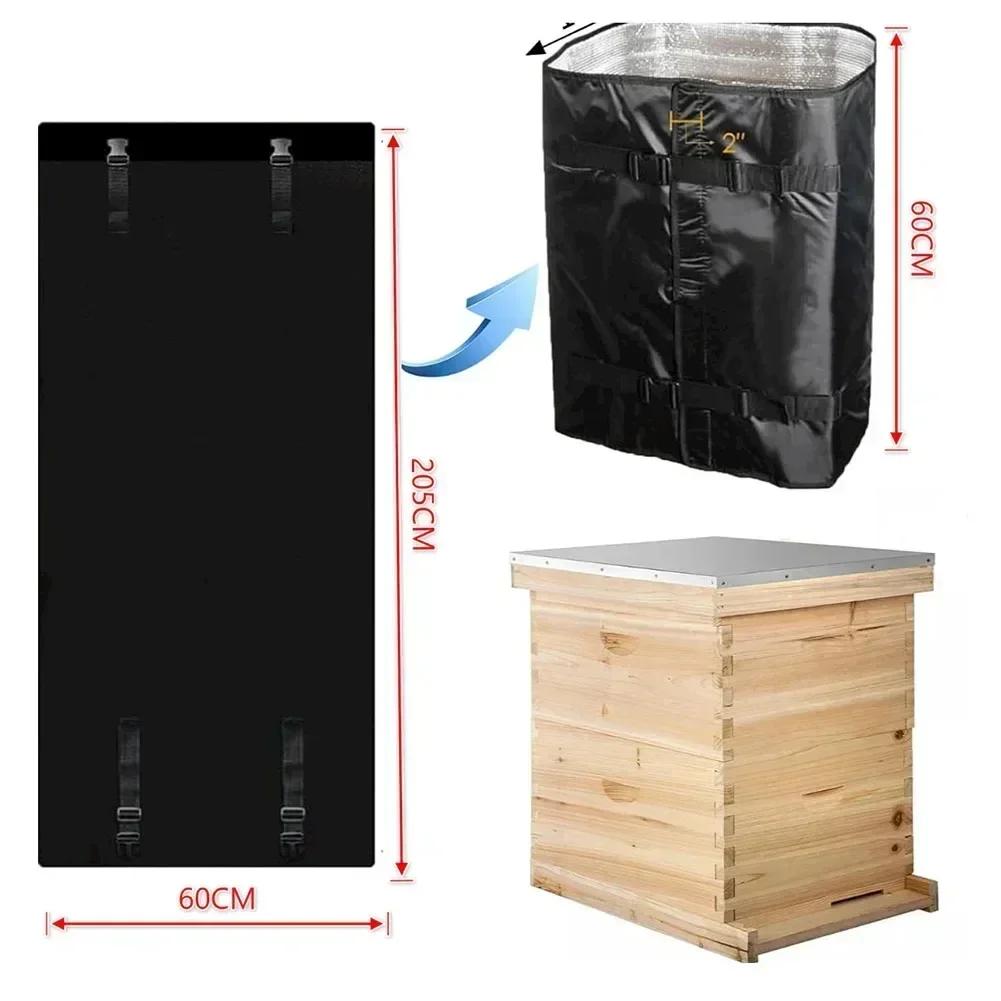 Winter Insulated Bee Hive Wrap Adjustable For 8 Frame And 10 Frame Hives Waterproof Cover With Strong Fasteners