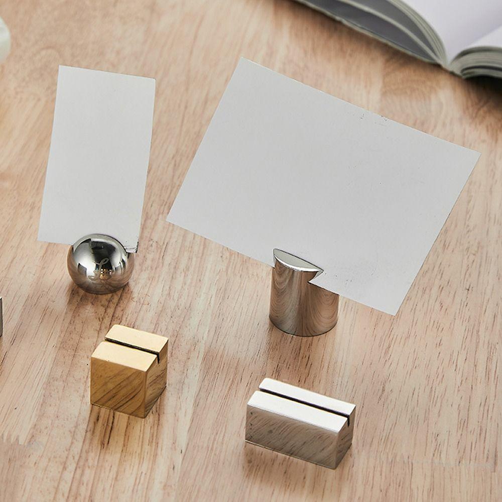 Solid Photo Picture Holder Clip Geometric Shape Menu Sign Holder  Wedding Party