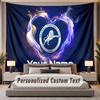 Custom Name Text Tapestry Millwall FC Personalized Polyester Wall Tapestry For Bedroom And Room