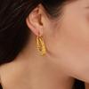 Qiong Yao Gold Plated Stainless Steel Geometric U-Shaped Earrings - Durable and Versatile Fashion Essential