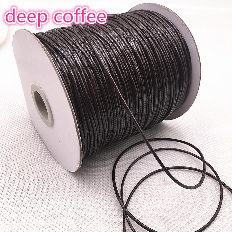 NEW 10 Meters 1mm 1.5mm Waxed Cotton Cord Waxed Thread Cord String Strap Necklace Rope Bead DIY Jewelry Making for Bracelet