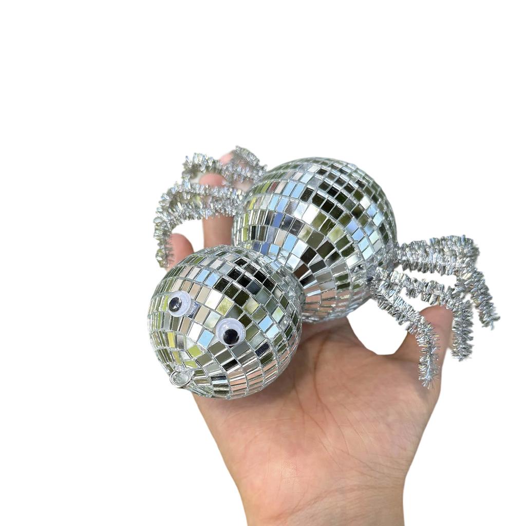 Glitter Spider Disco Ball Decoration For Halloween Party Tabletop Centerpiece Christmas Birthday Celebration Accessory