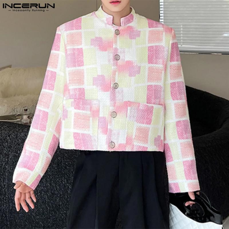 

INCERUN Men Floral Print Buttons Long Sleeve Tops
