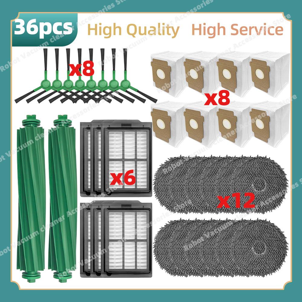 Compatible For ( iRobot Roomba Plus 405 Combo / 505 Combo ) Parts Main Side Brush Hepa Filter Mop Cloth Dust Bag Accessories