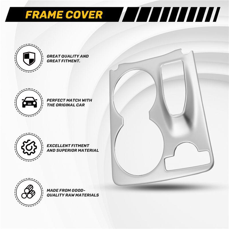 Car Silver Stainless Steel Console Water Cup Holder Frame Cover Trim For Mercedes Benz GLK X204 2008-2015