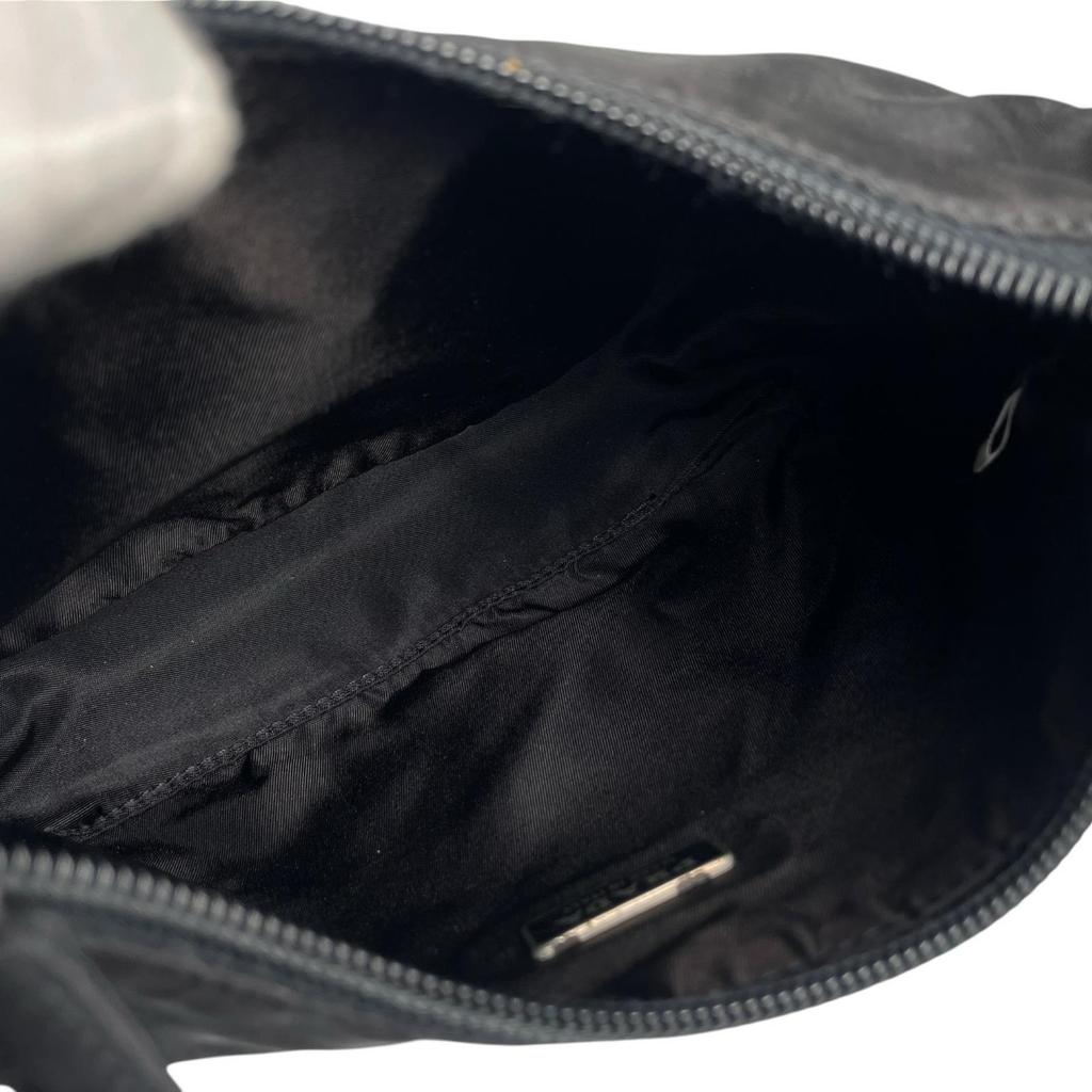PRADA Triangular logo MV519 Handbag black Women used