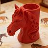 Portapenne a Testa di Cavallo Stampato in 3D Organizzatore da Scrivania Pratico per Matite Pennarelli Decorazione Creativa per Ufficio Casa Regalo Unico per Studenti