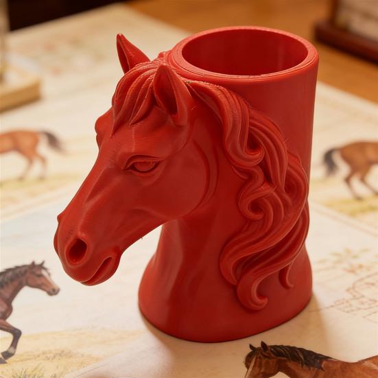Portapenne a Testa di Cavallo Stampato in 3D Organizzatore da Scrivania Pratico per Matite Pennarelli Decorazione Creativa per Ufficio Casa Regalo Unico per Studenti