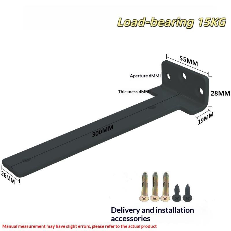 1 Ensemble Supports d'Étagère Robustes en Forme de L pour Cloison Support Métallique Industriel Support Mural Étagère Fixe Avec Vis