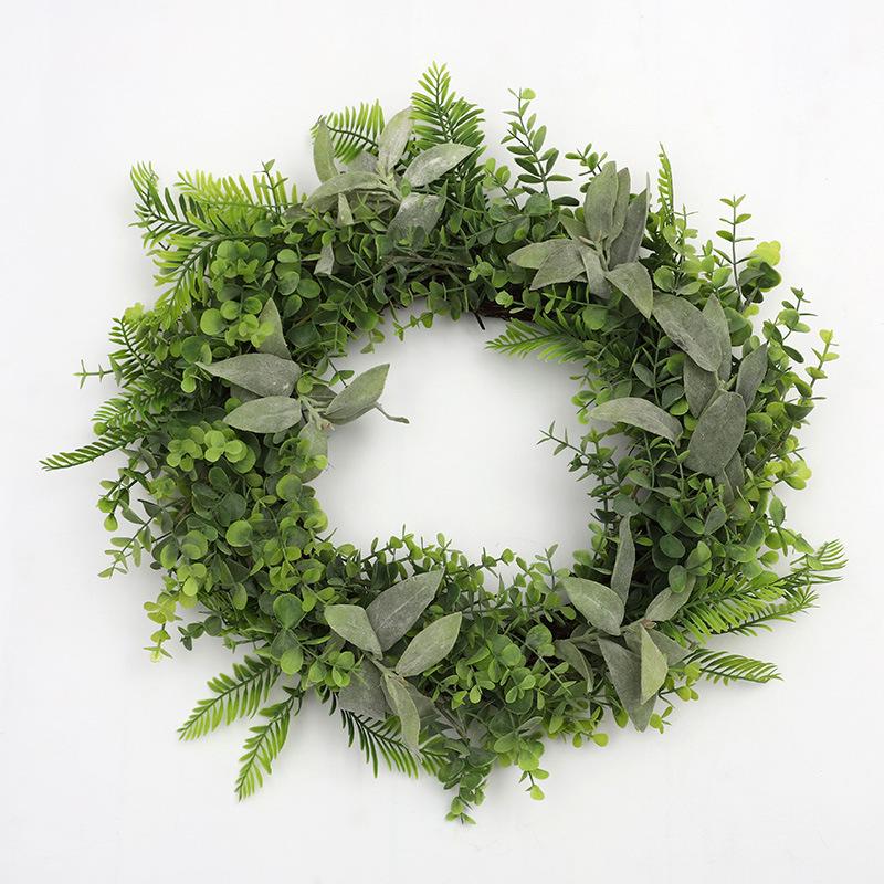 Simulated sage encryption eucalyptus leaf vine, simulated sage rattan ring, simulated rattan