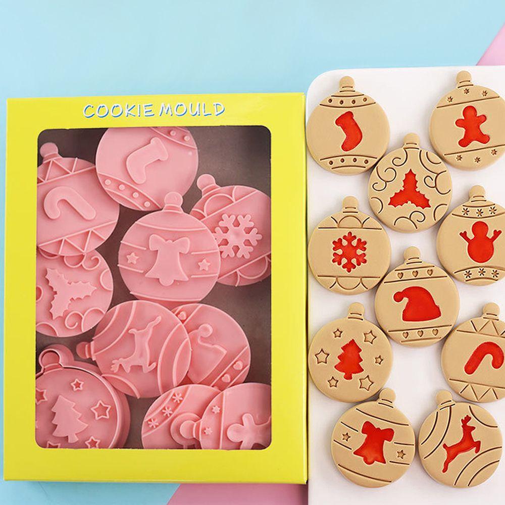 

Мастика Лось Штамп для печенья Давление Снеговик Дерево Рождественское печенье Форма для печенья Тиснение печенья Set A