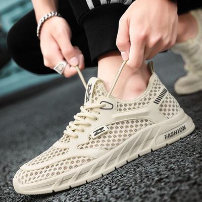 Fashion Shoes for Men Breathable Summer Man Casual Sneaker Mesh Without Leather Korean Miked Colour Stylish Jogging Sale Tourist Outdoor