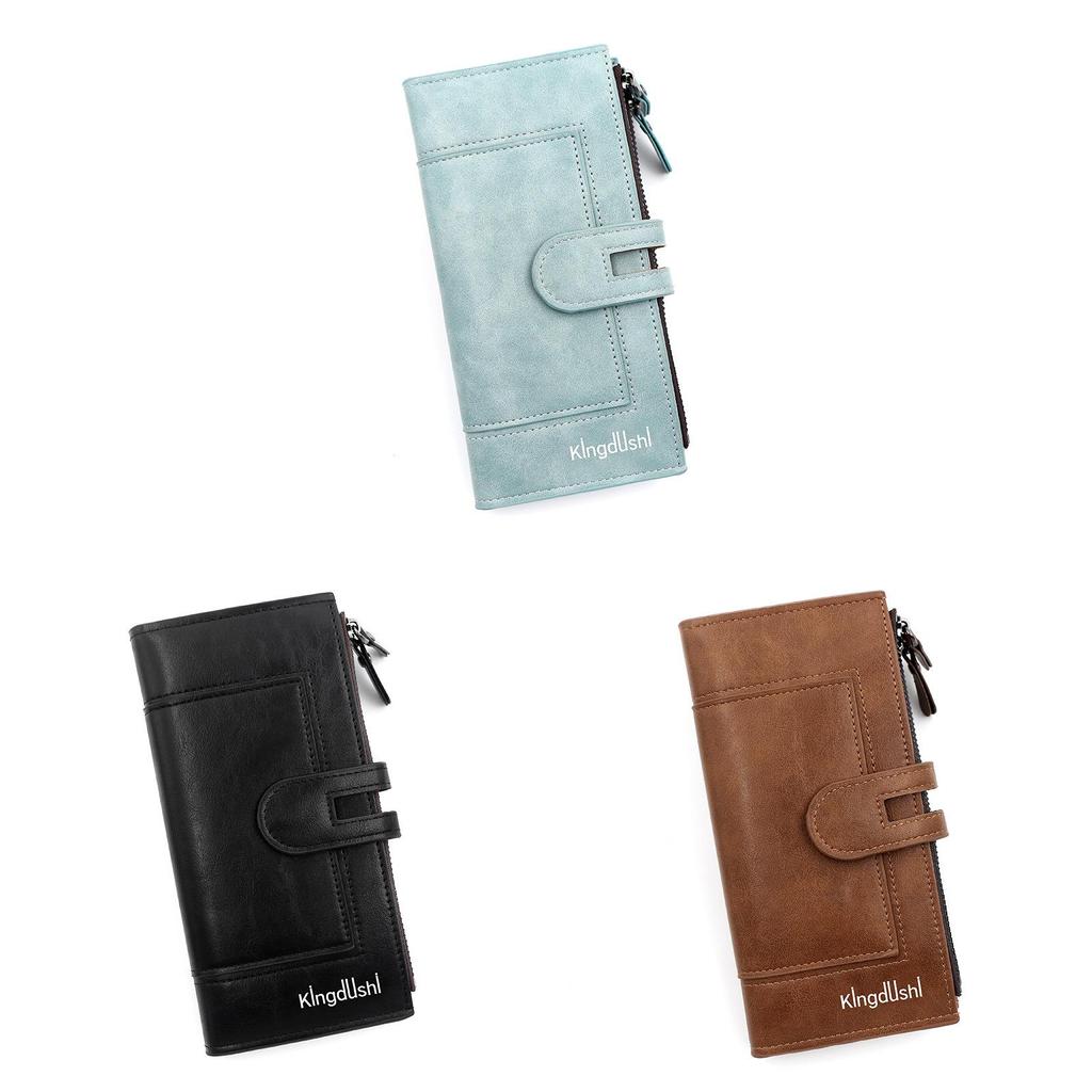 Minimalist Pu Leather Long Wallet With Magnetic Closure And Multiple Card Slots For Daily Use