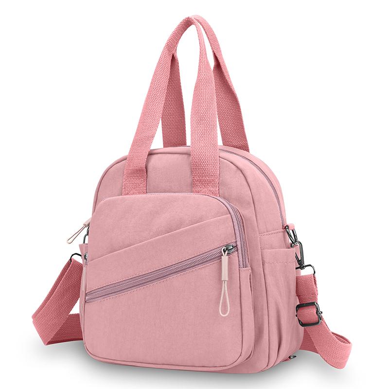 

Women Backpack Travel Casual Waterproof Shoulder Bags Female Large Capacity Handbag Rucksack Black Purse School Pack рожевий