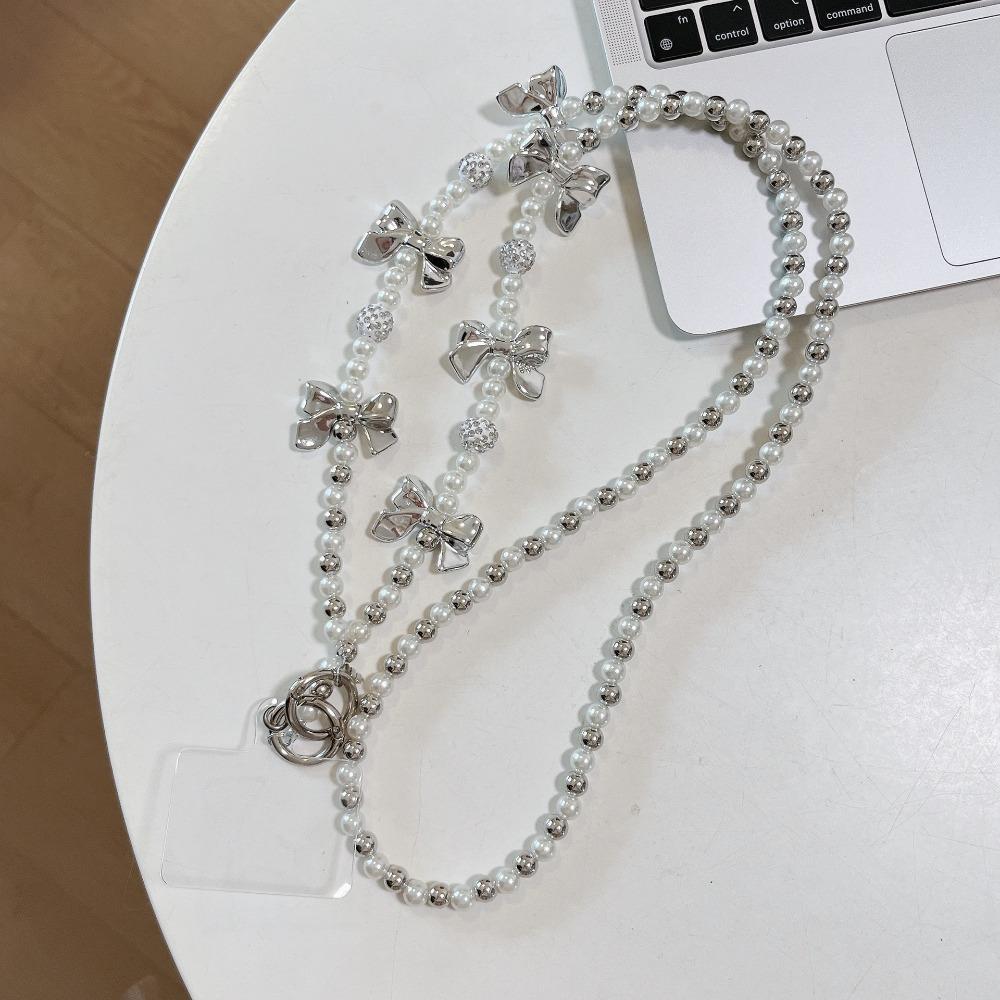 Bow Crossbody Phone Chain Diagonal Lanyard DIY Mobile Phone Chain  Hanging Decoration