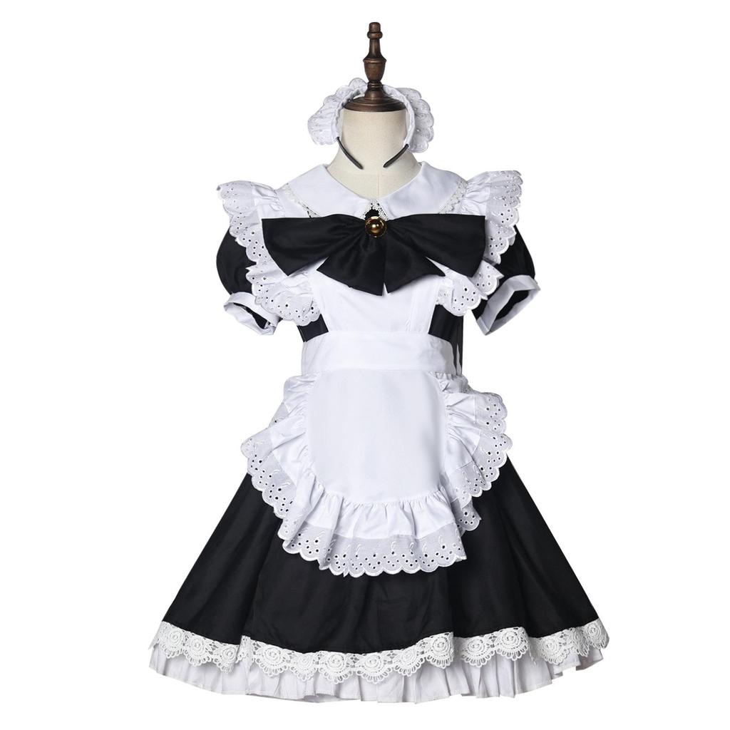 Cute Lolita Bunny Maid Cosplay Dress - Black & White