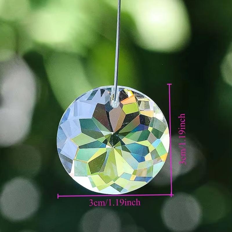 45mm Mandala Clear Crystal Glass Prism Hanging Faceted Rainbow Maker Suncatcher Chandelier Lighting Accessories Home Decoration