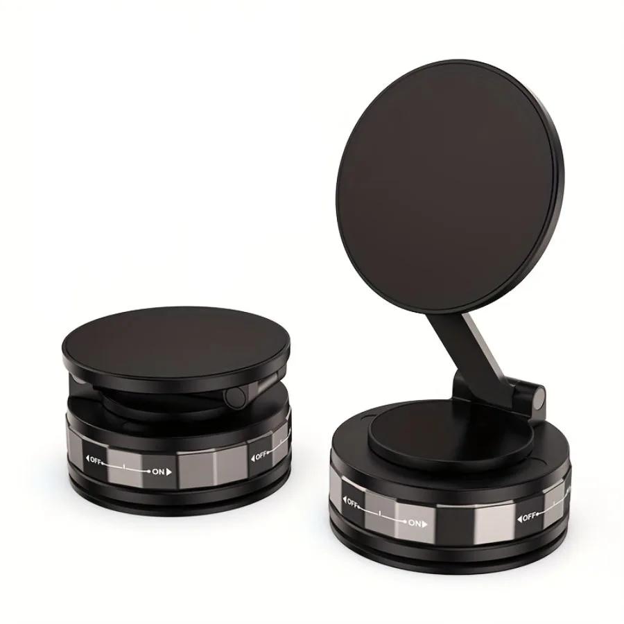 Ultra Strong N52 Magnetic Phone Holder, Upgraded Aluminum Alloy, 360° Rotatable & Foldable Design with Vacuum Suction Cup