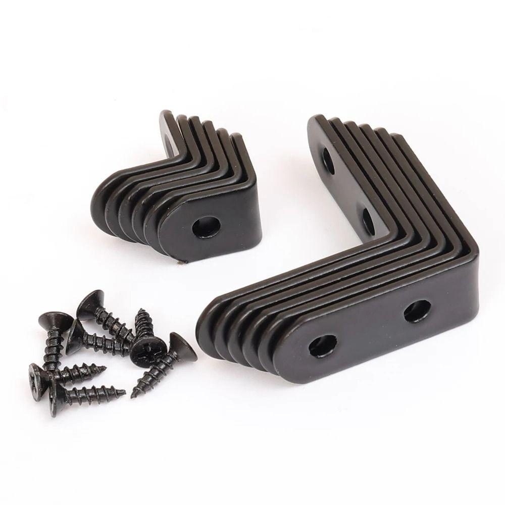 10Sets Furniture Fastener Angle Bracket Cabinet Screens Wall Shelf Support Bracket