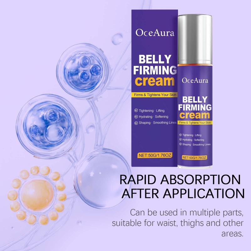 Tenderness Enhancing OceAura Cream Fast Absorbing Lightweight Care for Stomach Area Day and Night Use
