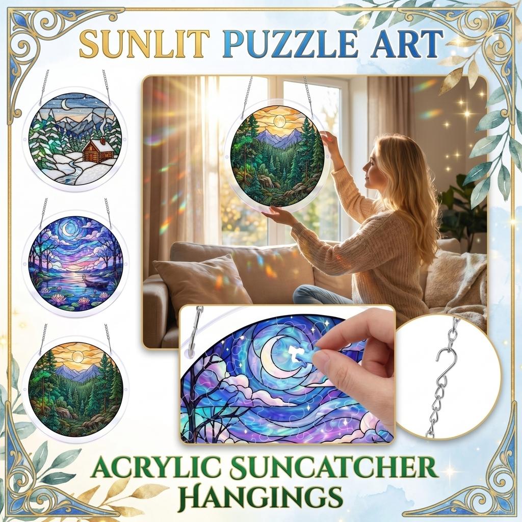 Acrylic Sunshine Catcher Puzzle Hanging Decoration, Wall, Home Furnishing, Window Hanging Decoration