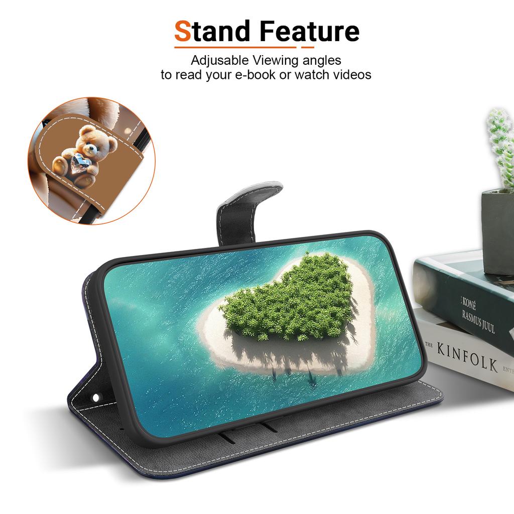 For Honor 400 Lite 5G Leather Case Stand Wallet Pattern Printing Phone Cover with Wrist Strap