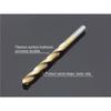50/60Pcs Set 1- 3/3.5mm Titanium Coated High Speed Steel Drill Bit Manual Twist Drill Bits Round Shank Drill Repair Tools