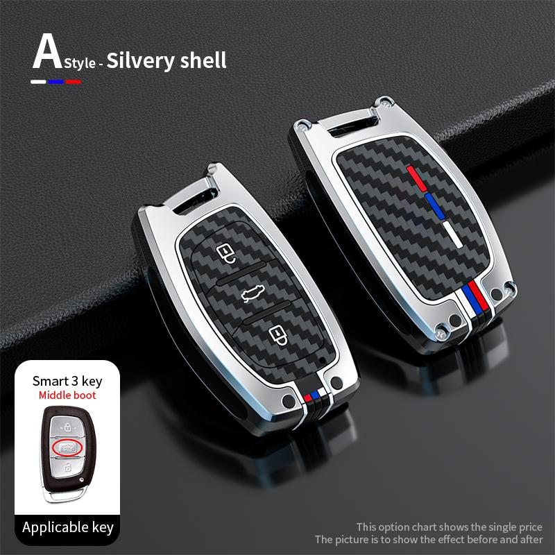 Kryt pouzdra na chytré klíče do auta ze zinkové slitiny pro Hyundai Tucson Santa Fe Rena Sonata Elantra Creta Ix35 Ix45 I10 I30 I40 autodoplňky