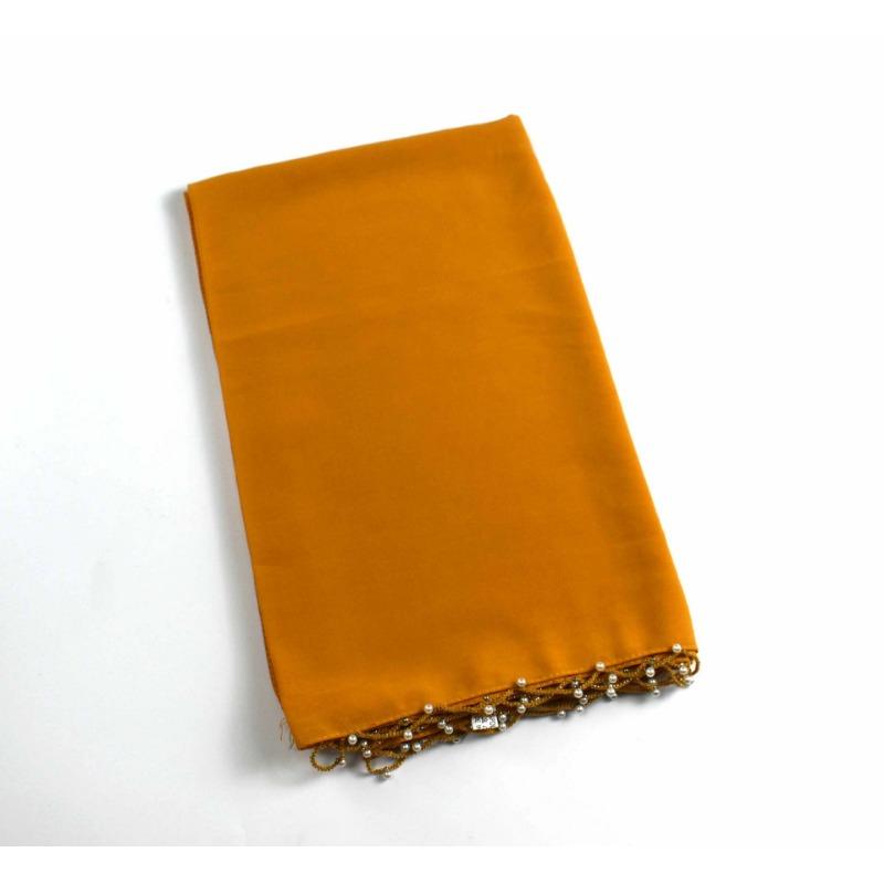 Long Chiffon Wave Edge Beaded Shawl For African Women