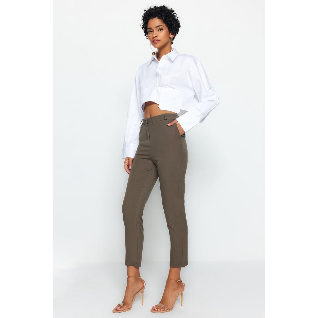 Black Basic Woven Trousers Twoss19st0038