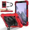For Samsung Galaxy Tab A7 Lite 8.7-inch T225/T220 Case Silicone+PC Kickstand Tablet Cover with Handy Strap,Shoulder Strap