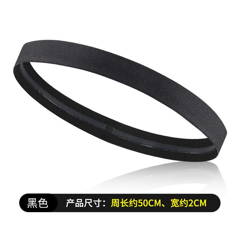 Non Slip Stretch Elastic Sweatband Unisex Men Women Sports Headband Sweatband Solid Color Gym Running Yoga Hair Bands Silicone