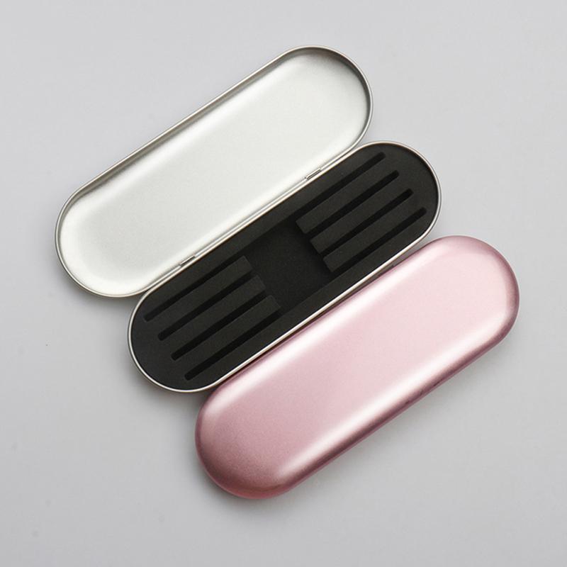 Eyelashes Tweezers Box Exquisite Tinplate Protection Storage Box Eyelash Lash Extension Beauty Pencil Case Makeup Tools