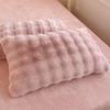2pcs Warm Plush Fur Pillowcase Fluffy Pillow Cover Solid Color Sleep Pillowcase  Dormitory