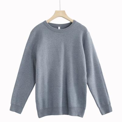 Herrenpullover mit Rundhalsausschnitt, Herbst/Winter, große Größe, lockerer Strickpullover, hält das Oberteil warm, dünner Abschnitt, lässig, schmale Unterseite, langärmeliges Strickhemd